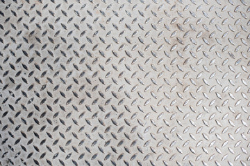 Silver metal diamond plate floor background