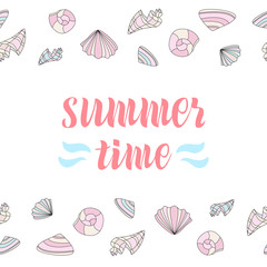Hand drawn lettering phrase Summer time