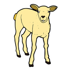 Goat cartoon illustration isolated on white background for children color book