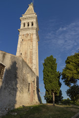 Fototapeta premium Cathedral of St.Euphemia in Rovinj town in Croatia