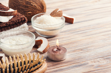 Natural hair treatment with coconut