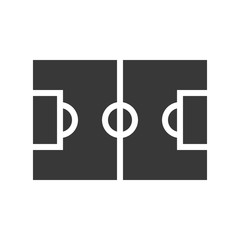 Football field or pitch, Soccer related solid icon