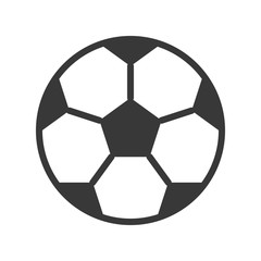Fototapeta premium Football, Solid soccer related icon isolated on white background