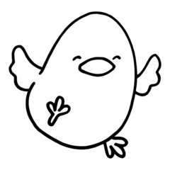 Chicken cartoon illustration isolated on white background for children color book