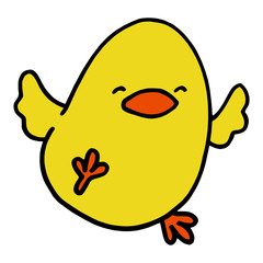 Chicken cartoon illustration isolated on white background for children color book