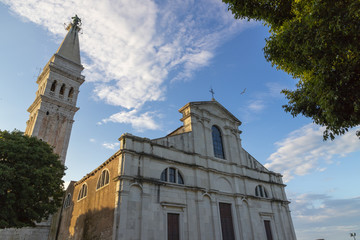 Cathedral of St.Euphemia in Rovinj town in Croatia