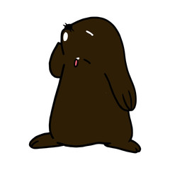 Otter cartoon illustration isolated on white background for children color book