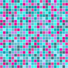 Fototapeta premium Tile texture. Seamless pattern. Checkered background. Abstract geometric wallpaper. Pretty colors. Print for polygraphy, posters, t-shirts and textiles. Doodle for design