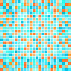 Fototapeta premium Checkered background. Tiled texture. Seamless pattern. Abstract geometric wallpaper. Pretty colors. Print for polygraphy, posters, t-shirts and textiles. Doodle for design