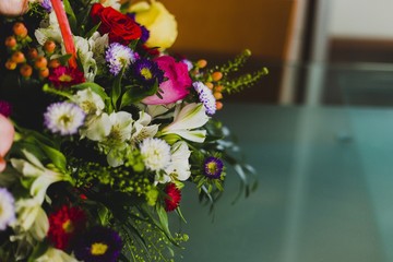 Colorful isolated bridal bouquet for a wedding