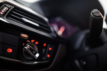 Car lights switch detail