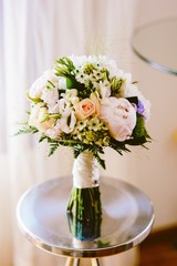 Colorful isolated bridal bouquet for a wedding