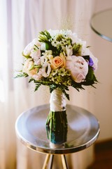Colorful isolated bridal bouquet for a wedding