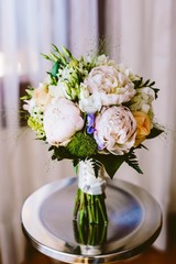 Colorful isolated bridal bouquet for a wedding