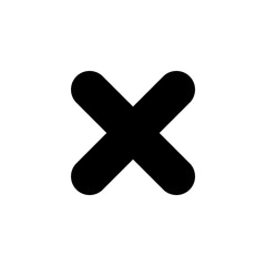 Obraz premium Close icon simple flat web navigation sign