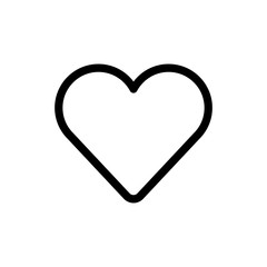 Heart icon simple flat web navigation sign