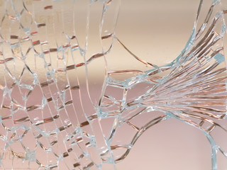 abstract cracked glass