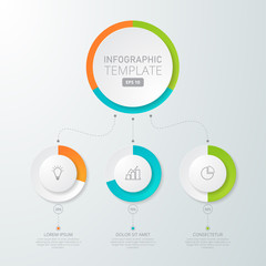 Infographic template for business, education, web design, banners, brochures, flyers, diagram, workflow, timeline. Vector illustration.