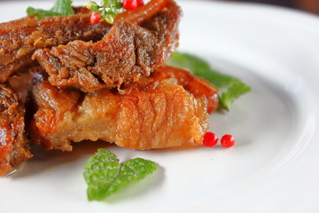 fried pork or deep fried pork  (Thai food)