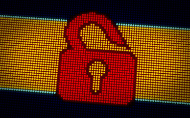 Padlock internet symbol LED © Skórzewiak
