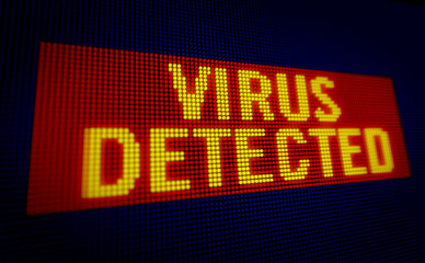 Virus detected text LED