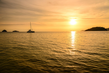 Sunset at Ao-Rua Bai in Adang-Rawi islands