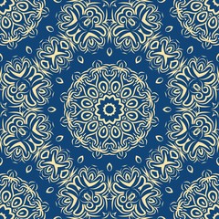 Art deco floral pattern of geometric elements. seamless pattern. Vector illustration. design for printing, presentation, textile industry.