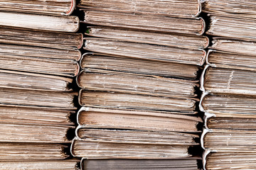 Classic reading vintage aged books stack background