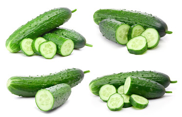 Cucumber collection isolated