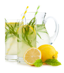Tarragon lemonade drink