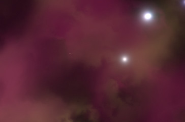 Colorful space nebula. Illustration, for use with projects on science, and education. Plasmatic nebula, deep outer space background with stars. Universe filled with stars, nebula and galaxy