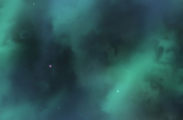 Colorful space nebula. Illustration, for use with projects on science, and education. Plasmatic nebula, deep outer space background with stars. Universe filled with stars, nebula and galaxy