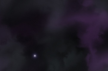 Colorful space nebula. Illustration, for use with projects on science, and education. Plasmatic nebula, deep outer space background with stars. Universe filled with stars, nebula and galaxy