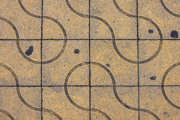 Yellow Paving Slabs with hourglass. Seamless Tileable Texture.