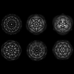 Geometric pattern icon star astrology pentagram symbol