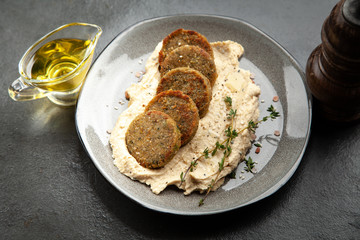 Falafel and hummus