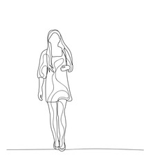  isolated, sketch a girl is coming