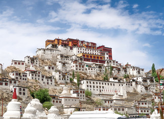 Fototapeta na wymiar Thiksay Monastery, Tibetan Buddhist tradition in Ladakh