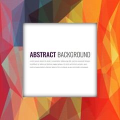 Polygonal background with abstract multicolored mosaic. Vector