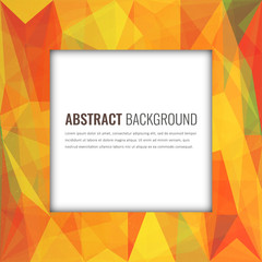 Polygonal background with abstract multicolored mosaic. Vector