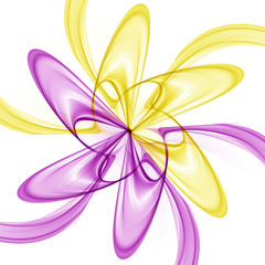 Abstract bright flower on a white background