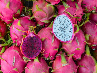 Dragon fruits for sale at rural market