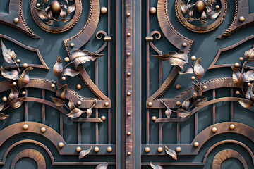 The fragment of forged metal products. close-up