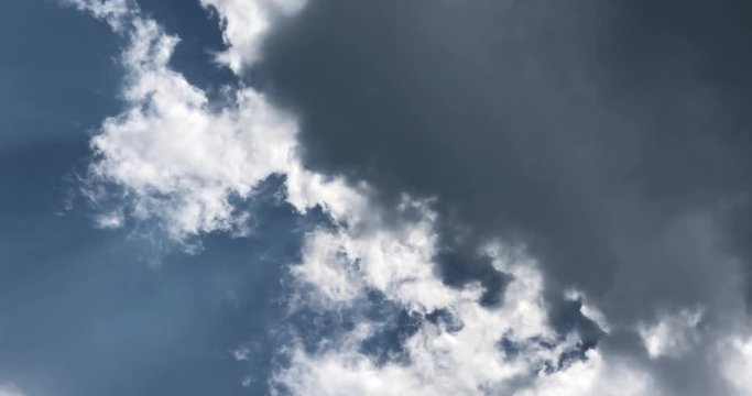 A time lapse of the clouds on a sunny day.