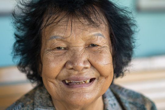 senior woman smiling