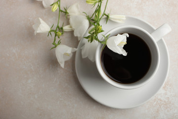 bellflowers and a cup of tea