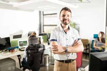 Fototapeta premium Startup office supervisor