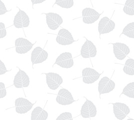 Bo leaf backdrop, vector seamless