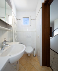 Bathroom with tiles, traditional