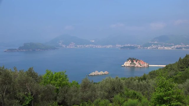 Budva Riviera from the mountains.